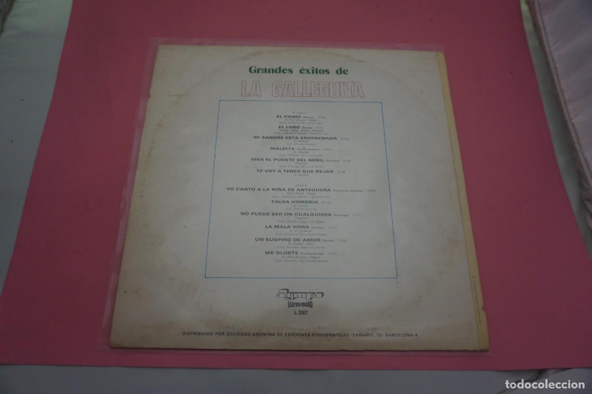 Discos de vinilo: LP - LA GALLEGUITA - GRANDES EXITOS - DISCO EN BUEN ESTADO - Foto 3