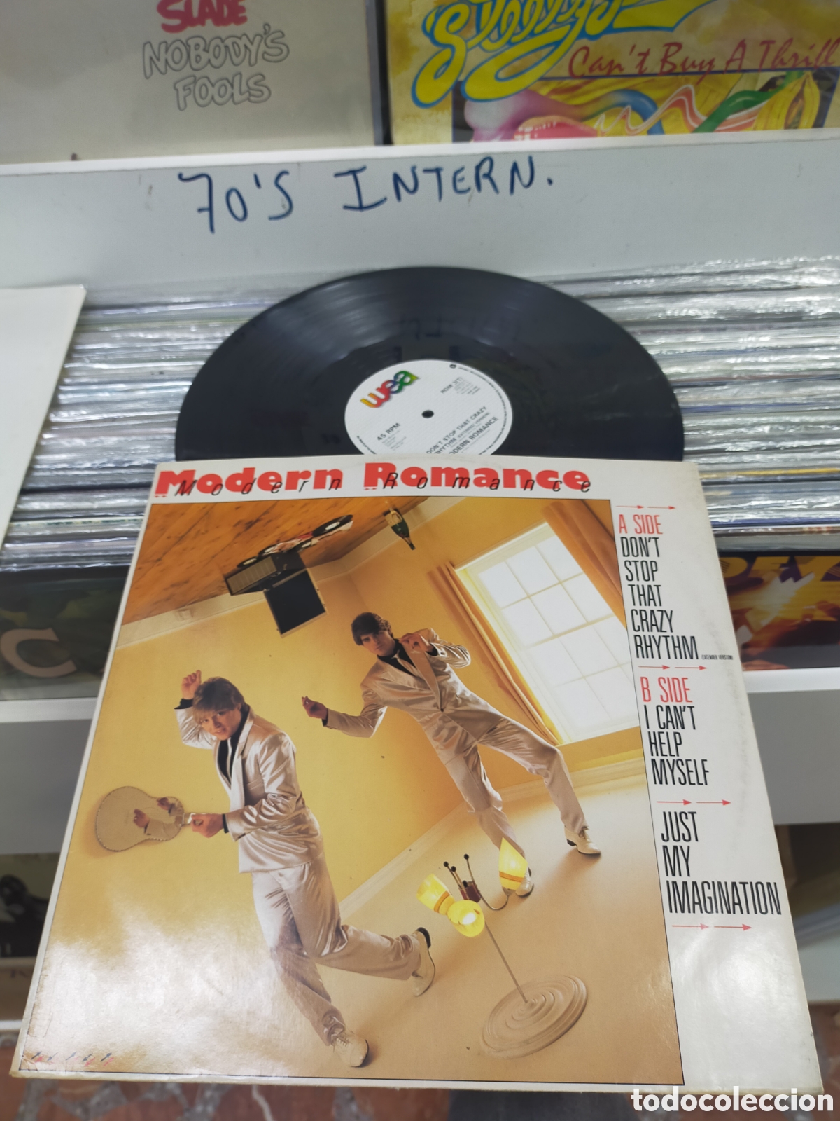 Discos de vinilo: Modern romance maxi dont stop that crazy rhythm + 2 u.k. 1983 - Foto 1