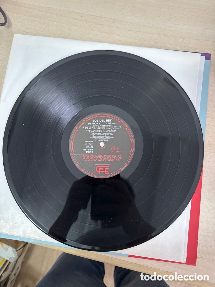 Discos de vinilo: DISCO VINILO LOS DEL RIO SABOR Y &hellip; GLORIA 1991 - Foto 2