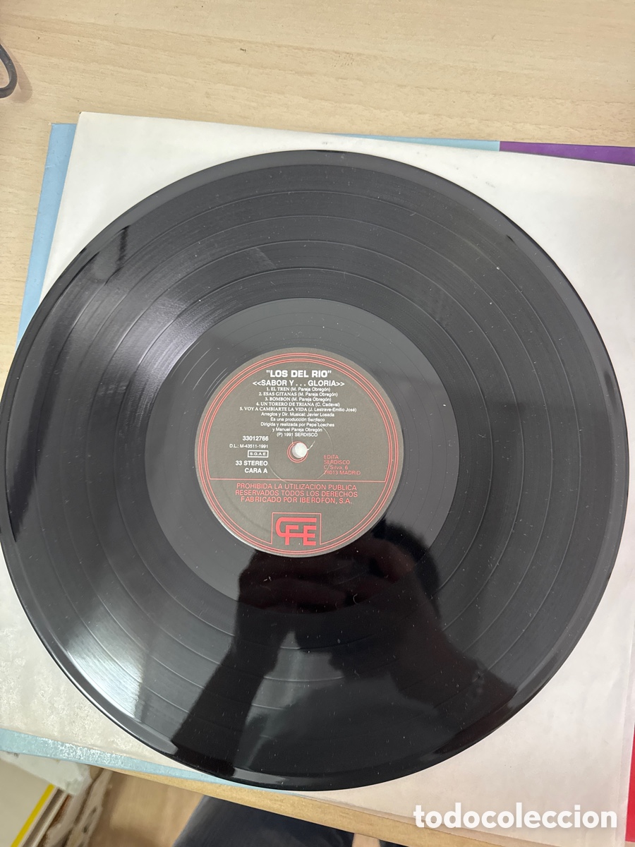 Discos de vinilo: DISCO VINILO LOS DEL RIO SABOR Y &hellip; GLORIA 1991 - Foto 4
