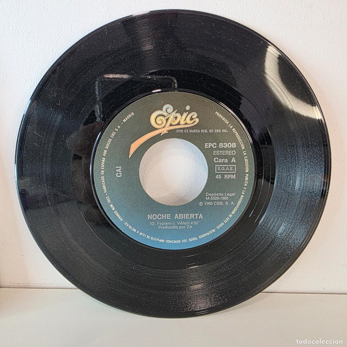 Discos de vinilo: CAI Noche Abierta single 7&rdquo; rock andaluz progresivo - Foto 3