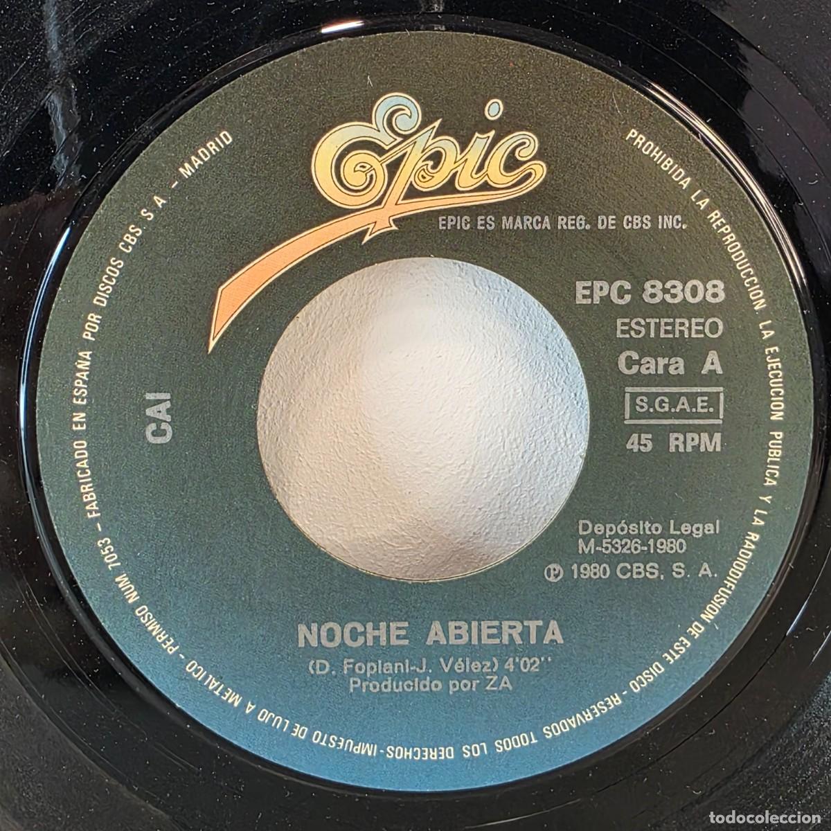 Discos de vinilo: CAI Noche Abierta single 7&rdquo; rock andaluz progresivo - Foto 4