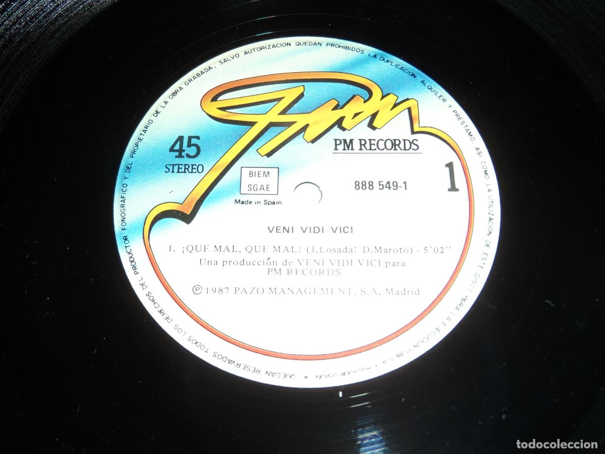 Discos de vinilo: Veni Vidi Vici - &iexcl;Que Mal, Que Mal! (SPAIN 1987) - Foto 3