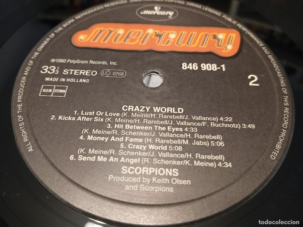 Discos de vinilo: Scorpions &lrm;&ndash; Crazy World- (1990) LP disco vinilo - Foto 3