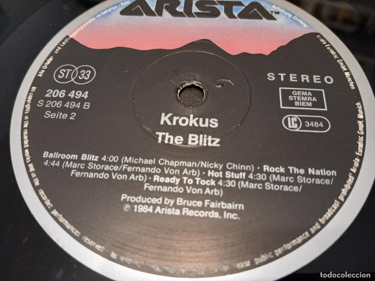 Discos de vinilo: Krokus &ndash; The Blitz- (1984) LP disco vinilo - Foto 3