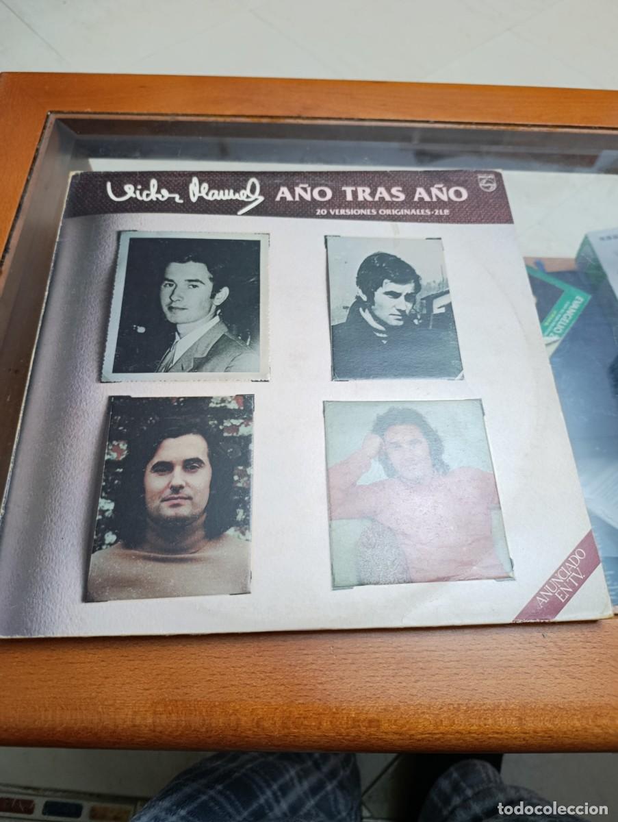 Discos de vinilo: VICTOR MANUEL A&Ntilde;O TRAS A&Ntilde;O 2 lp. C1V - Foto 1