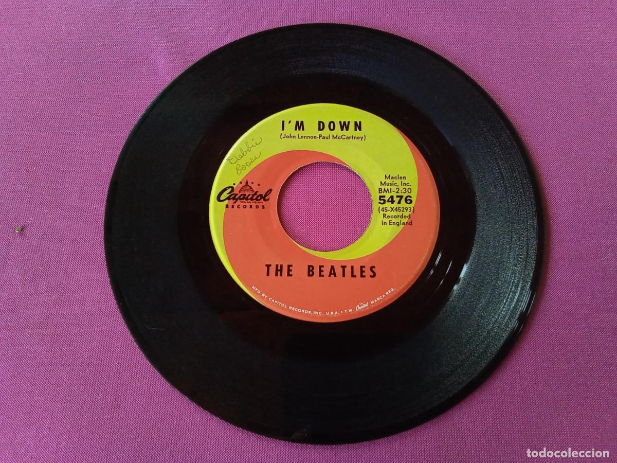 Discos de vinilo: THE BEATLES - HELP / I`M DOWN USA SINGLE MAC3 - Foto 1