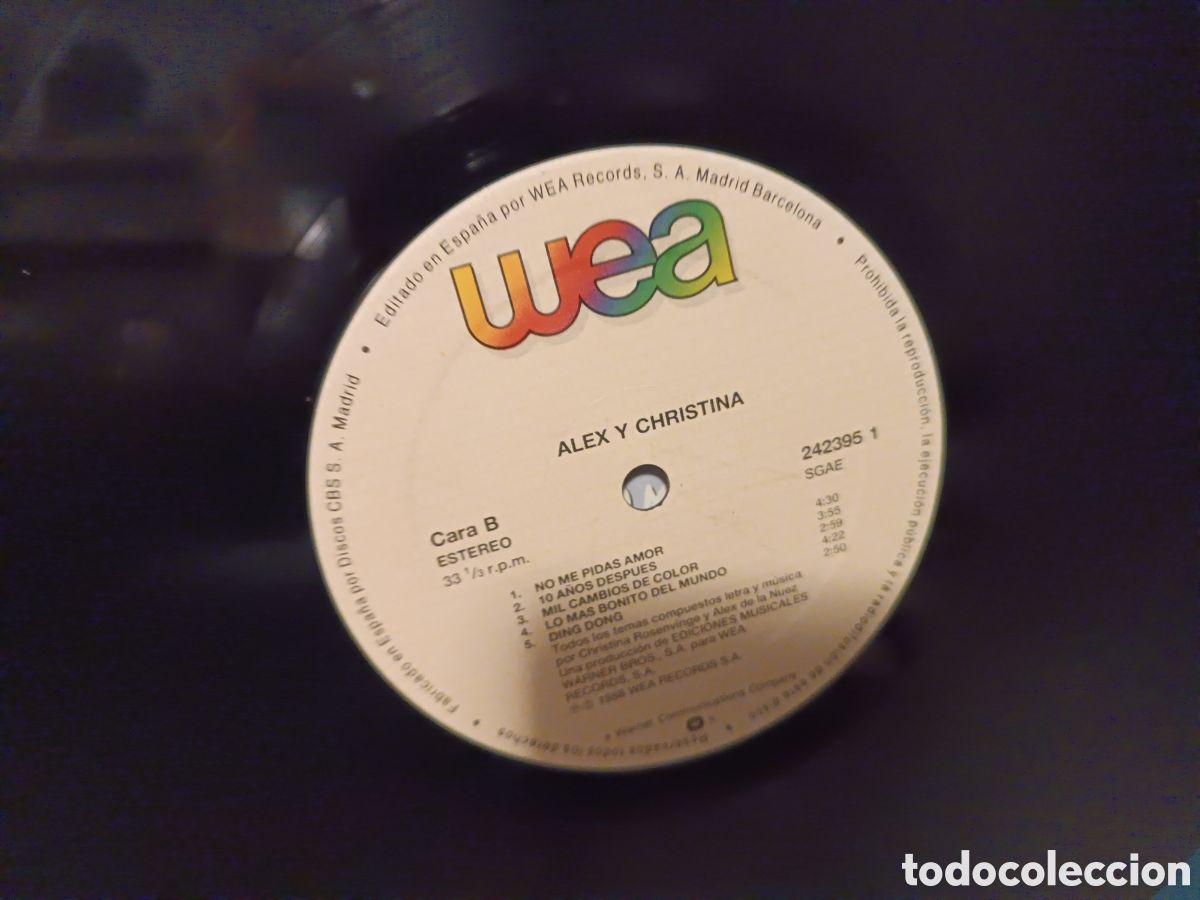 Discos de vinilo: Alex y Cristina.......... - Foto 3