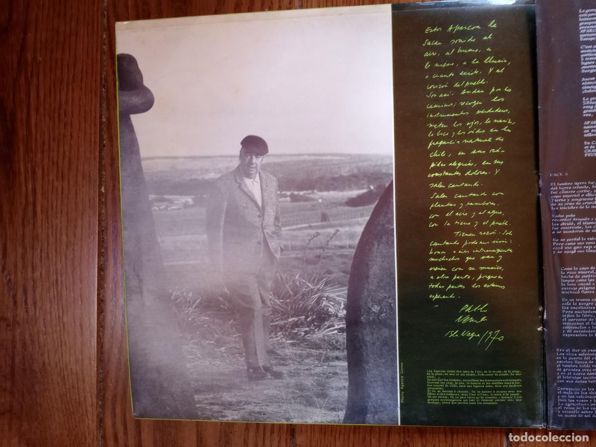 Discos de vinilo: Aparcoa & Mares Gonz&aacute;lez - Pablo Neruda - canto general - Foto 2