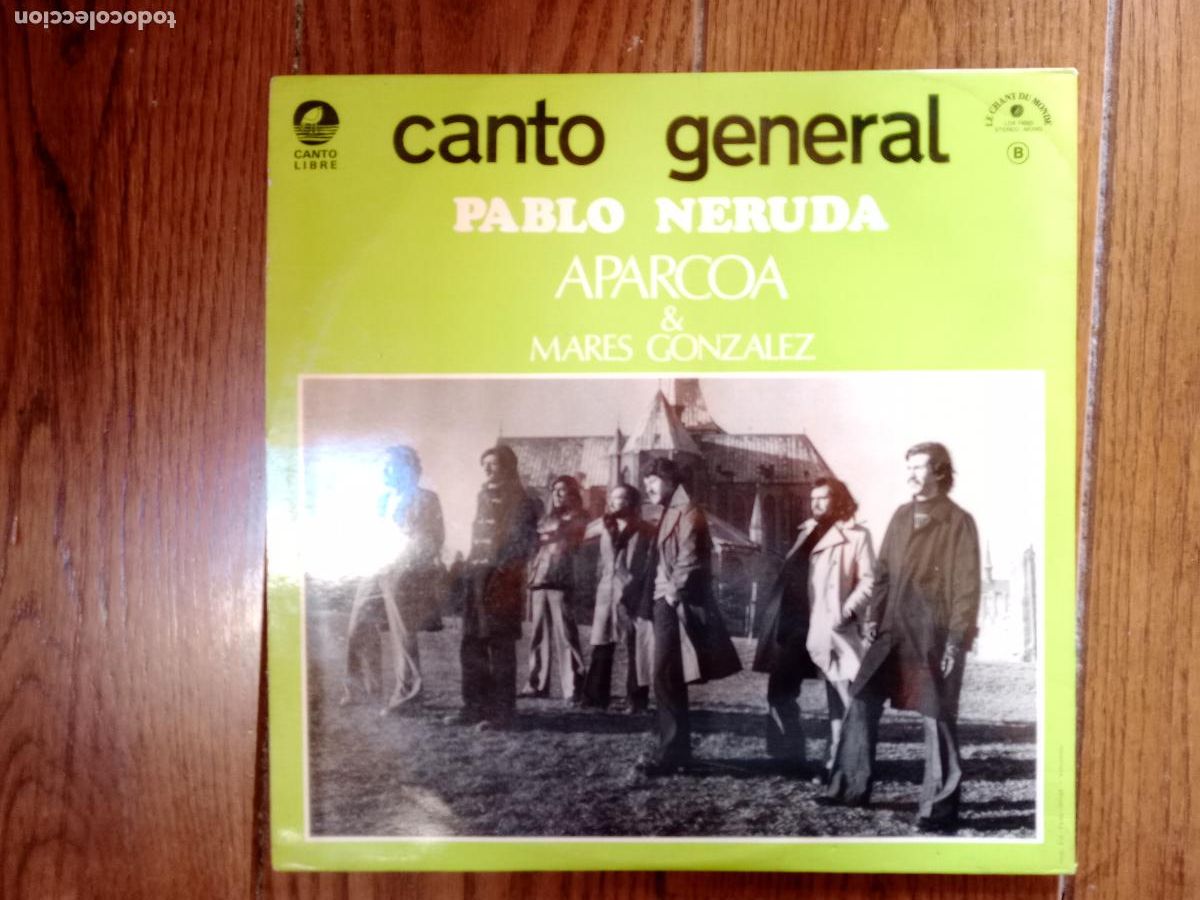 Discos de vinilo: Aparcoa & Mares Gonz&aacute;lez - Pablo Neruda - canto general - Foto 8