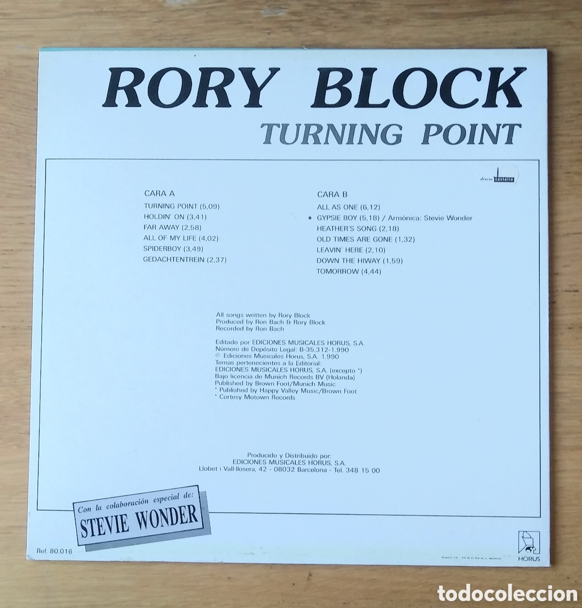 Discos de vinilo: RORY BLOCK: &rdquo;TURNING POINT&rdquo; LP VINILO 1990 - BLUES - Foto 2