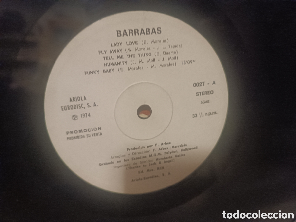 Discos de vinilo: Barrab&aacute;s Soltado a Barrabas - Foto 4