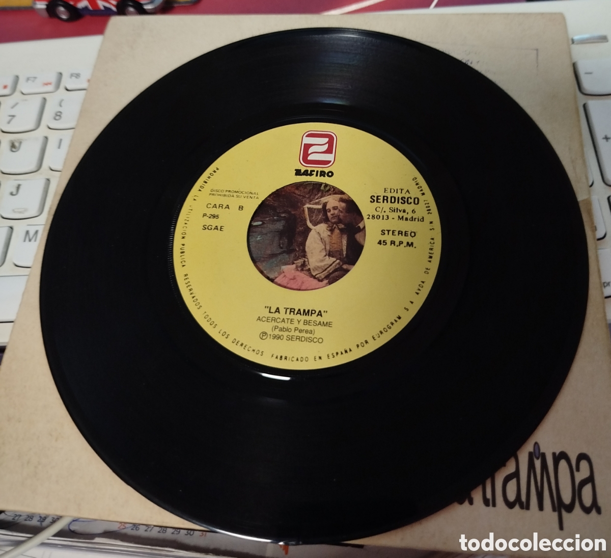 Discos de vinilo: La Trampa - Ac&eacute;rcate Y B&eacute;same - Foto 2
