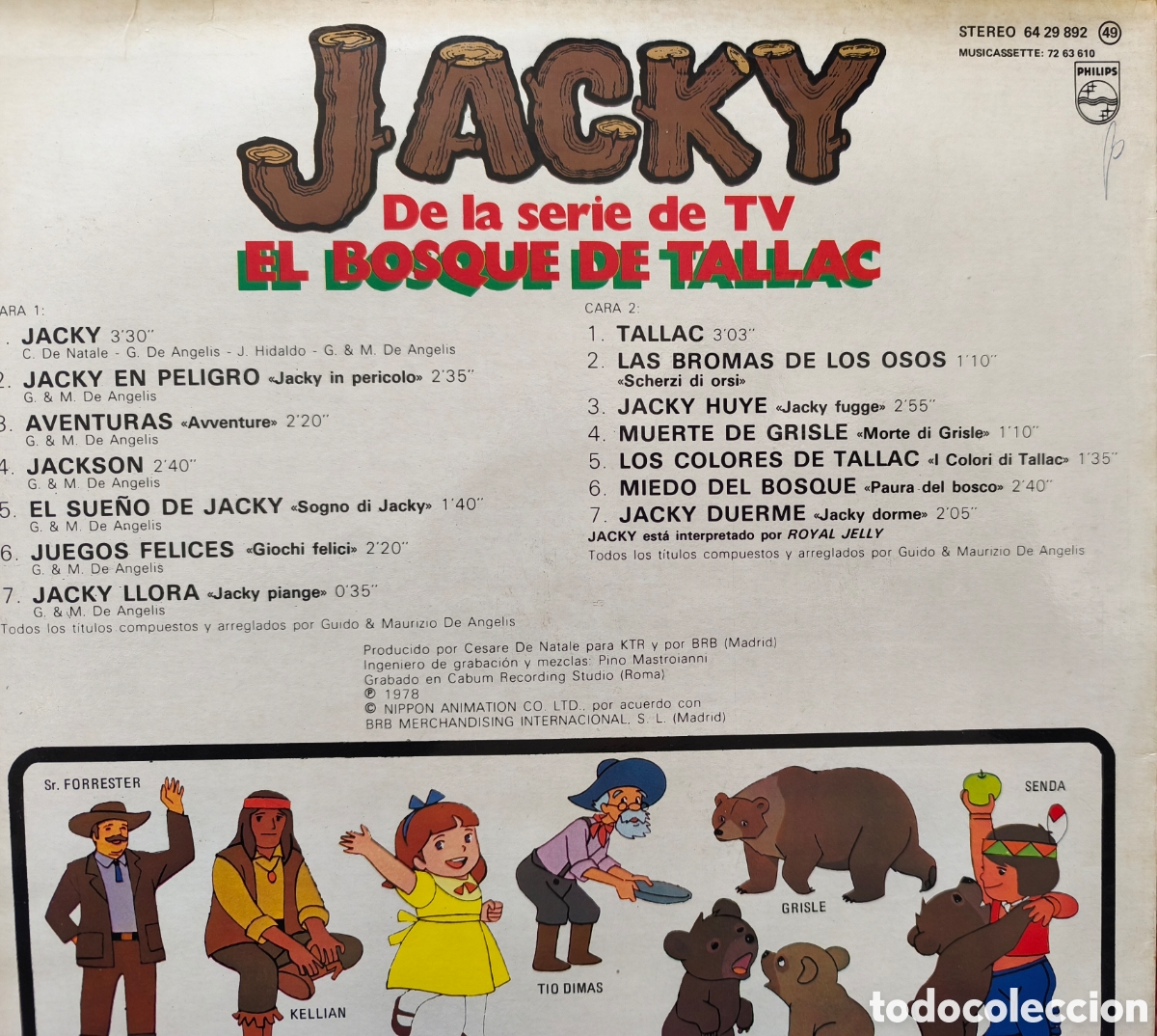 Discos de vinilo: Jacky: El bosque de Tallac - Foto 2