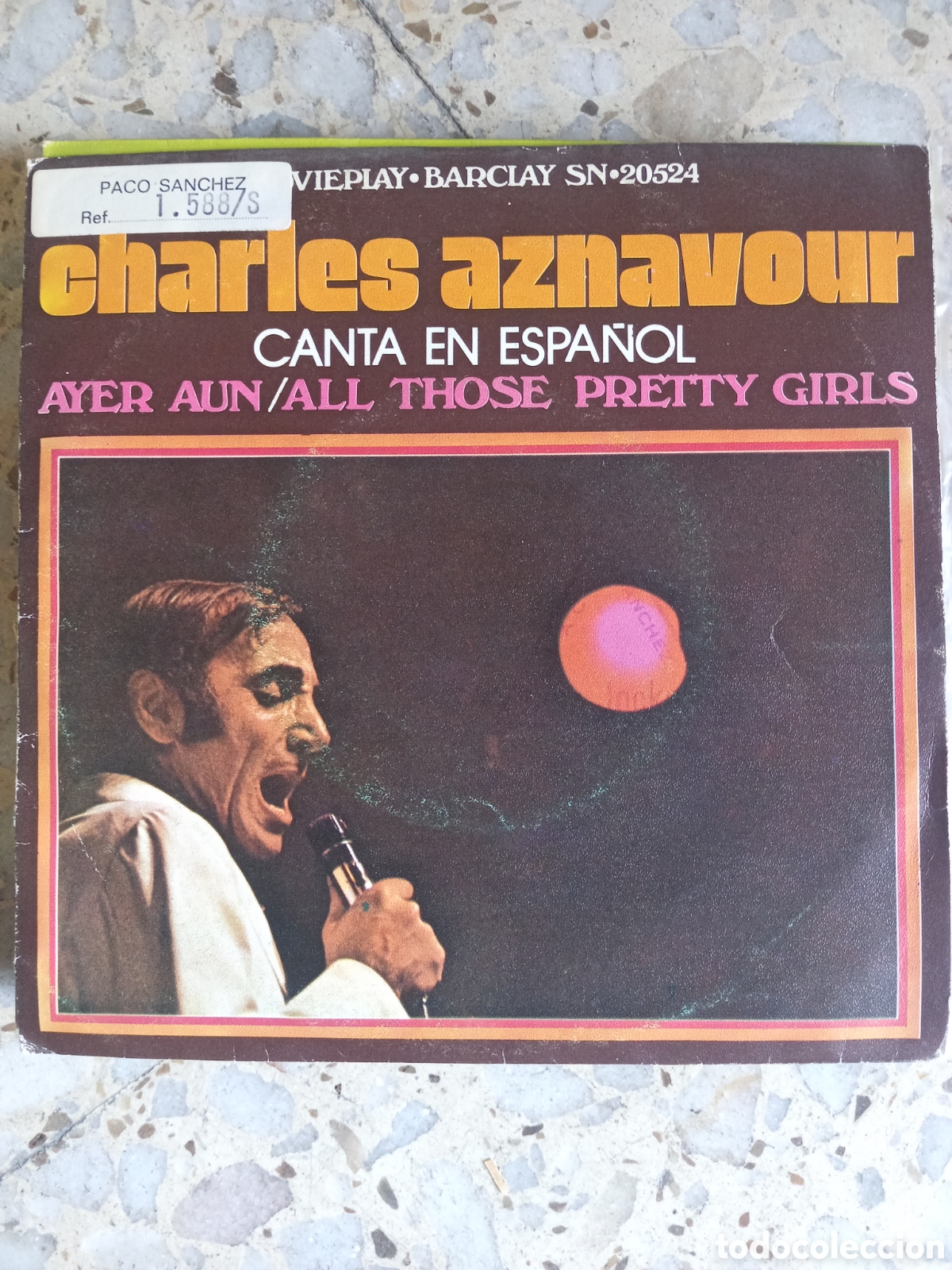 Discos de vinilo: SGL CHARLES AZNAVOUR AYER AUN 1971 - Foto 1