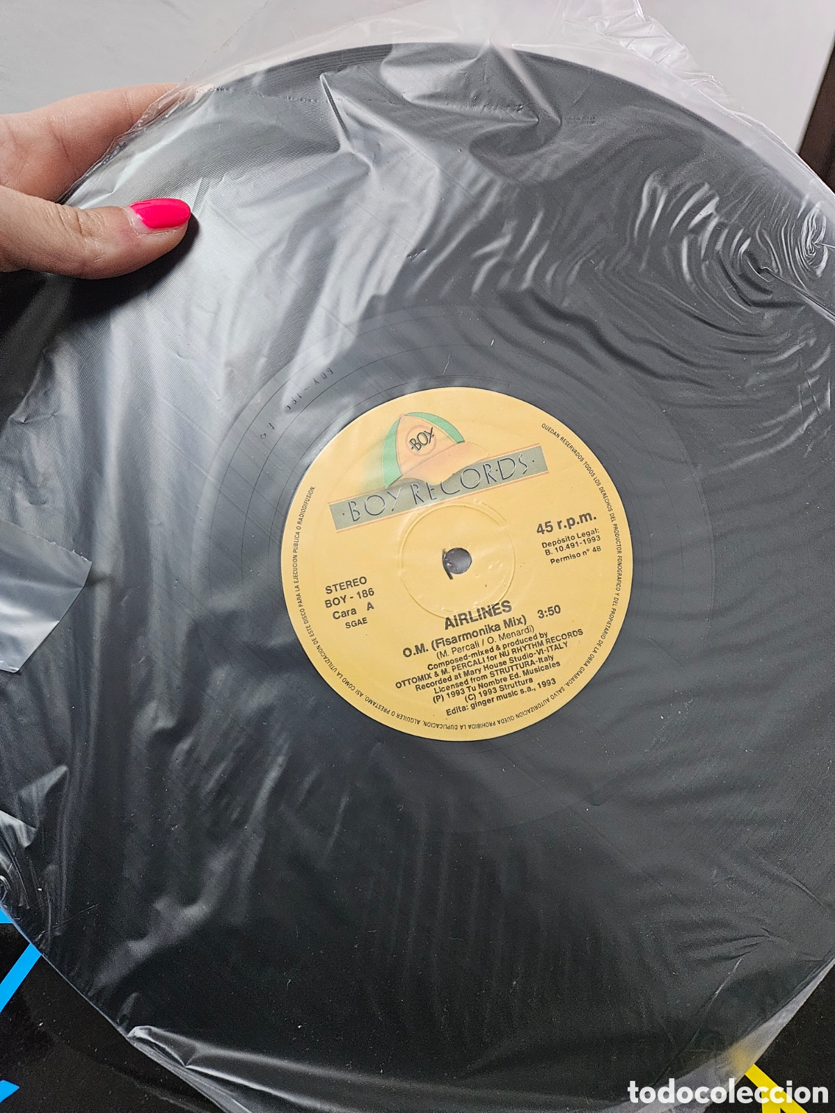 Discos de vinilo: Disco de vinilo Airlines O.M. - Foto 3