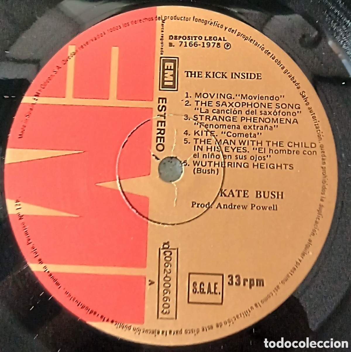 Discos de vinilo: KATE BUSH The kick inside /// Espa&ntilde;a 1978. Impecable - Foto 2