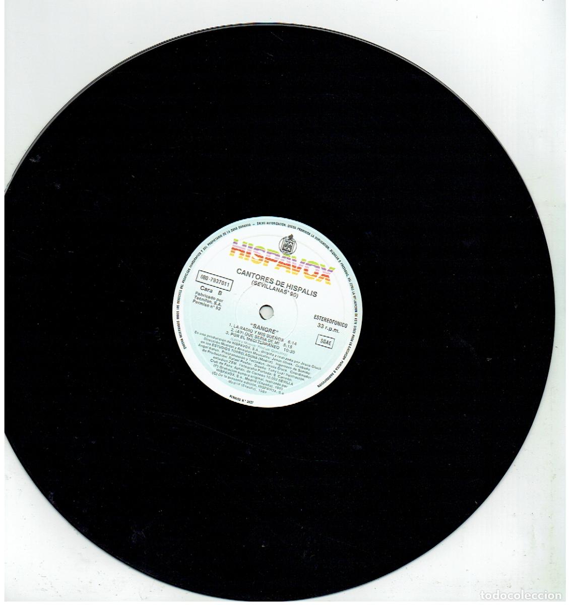 Discos de vinilo: LP. CANTORES DE HISPALIS. SANGRE. (P/B72) - Foto 3