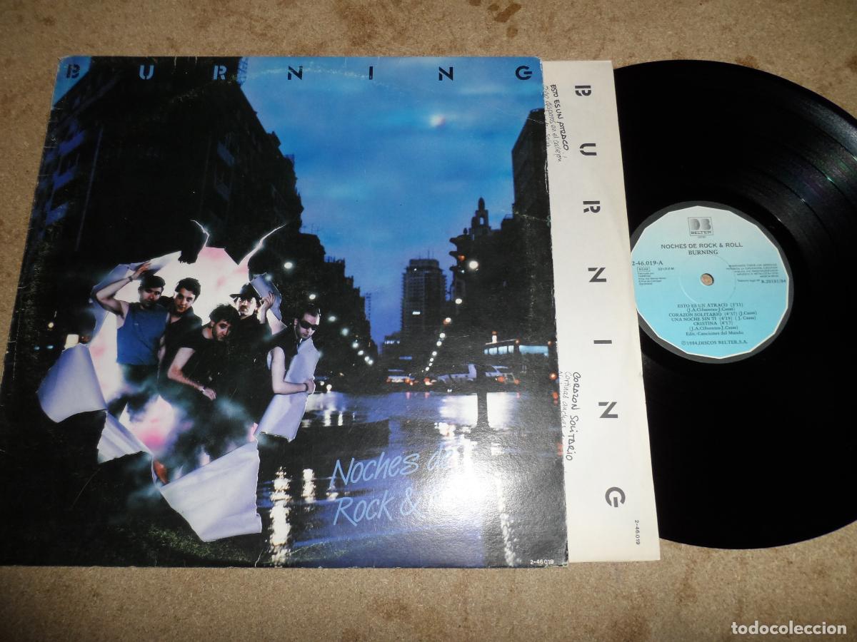 Discos de vinilo: BURNING - NOCHES DE ROCK & ROLL (SPAIN 1984) - Foto 1