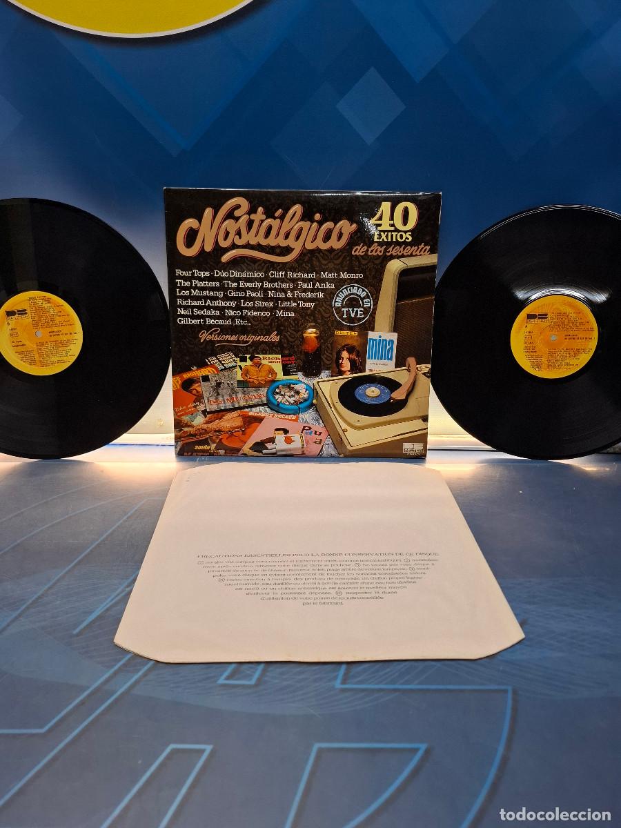 Discos de vinilo: Disco, LP Various, Nost&aacute;lgico, 40 Exitos De Los Sesenta - Foto 6