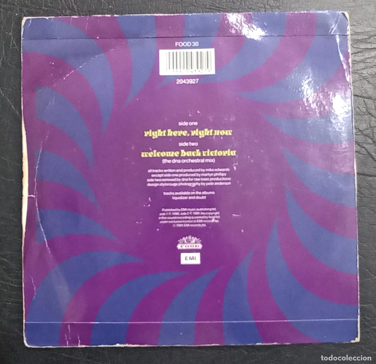 Discos de vinilo: SINGLE JESUS JONES - RIGHT HERE, RIGHT NOW - EMI 1990 - Foto 2