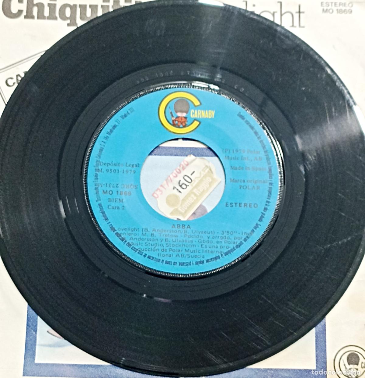 Discos de vinilo: SINGLE ABBA - CHIQUITITA - CARNABY 1979 - Foto 4