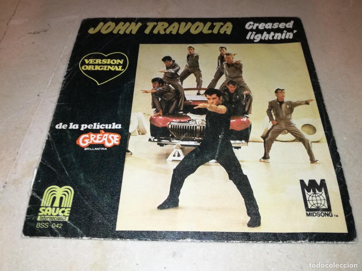 Discos de vinilo: JOHN TRAVOLTA-GREASED LIGHTNIN&acute;-ORIGINAL ESPA&Ntilde;OL 1978 - Foto 1