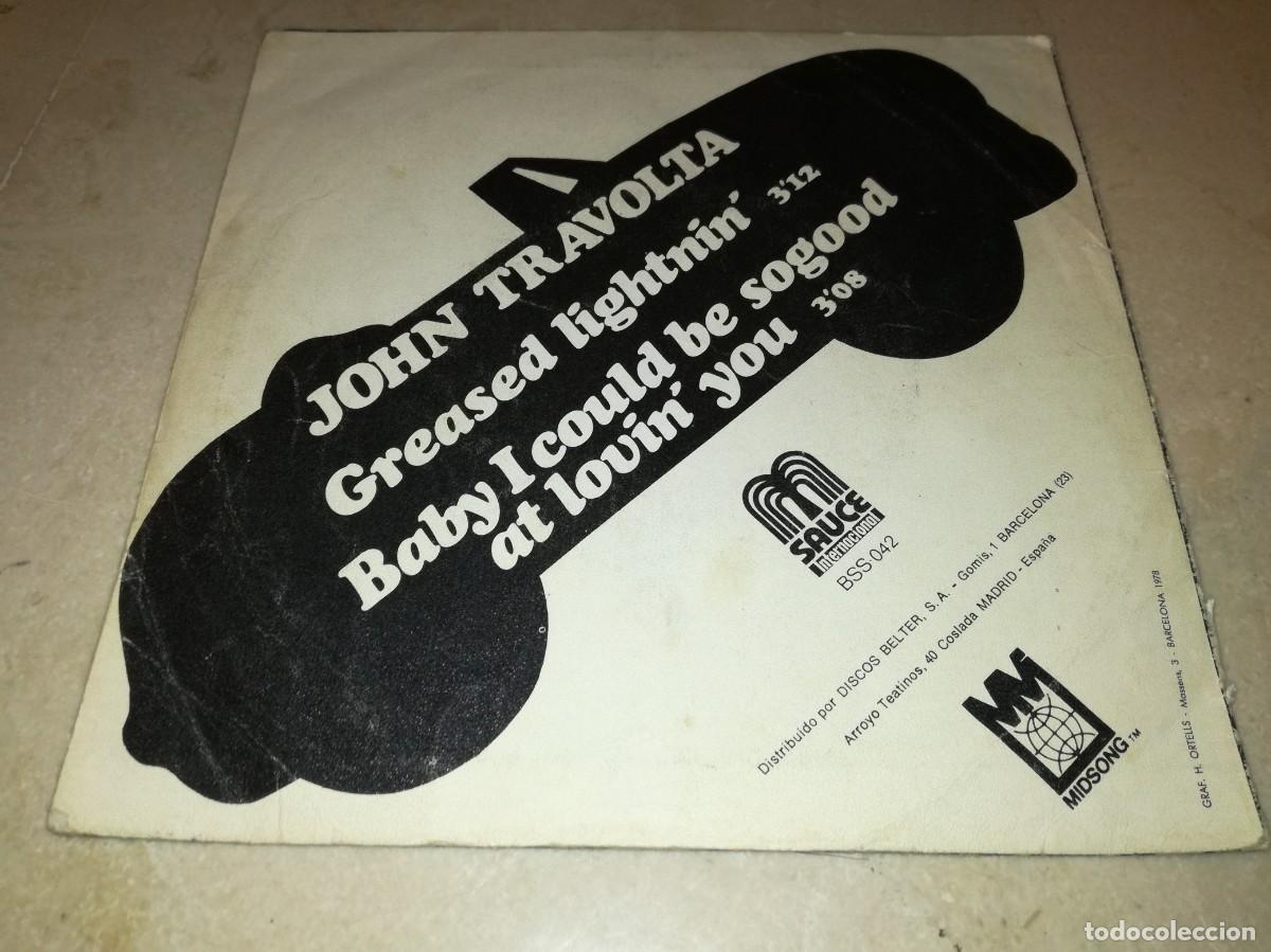 Discos de vinilo: JOHN TRAVOLTA-GREASED LIGHTNIN&acute;-ORIGINAL ESPA&Ntilde;OL 1978 - Foto 2