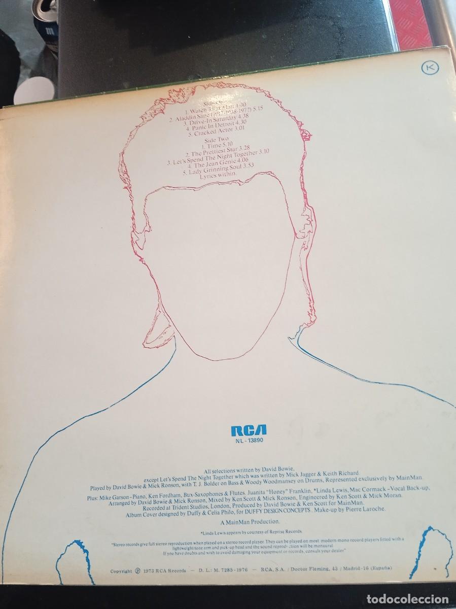 Discos de vinilo: DAVID BOWIE- ALADDIN SANE. LP. LINEATRES. - Foto 2