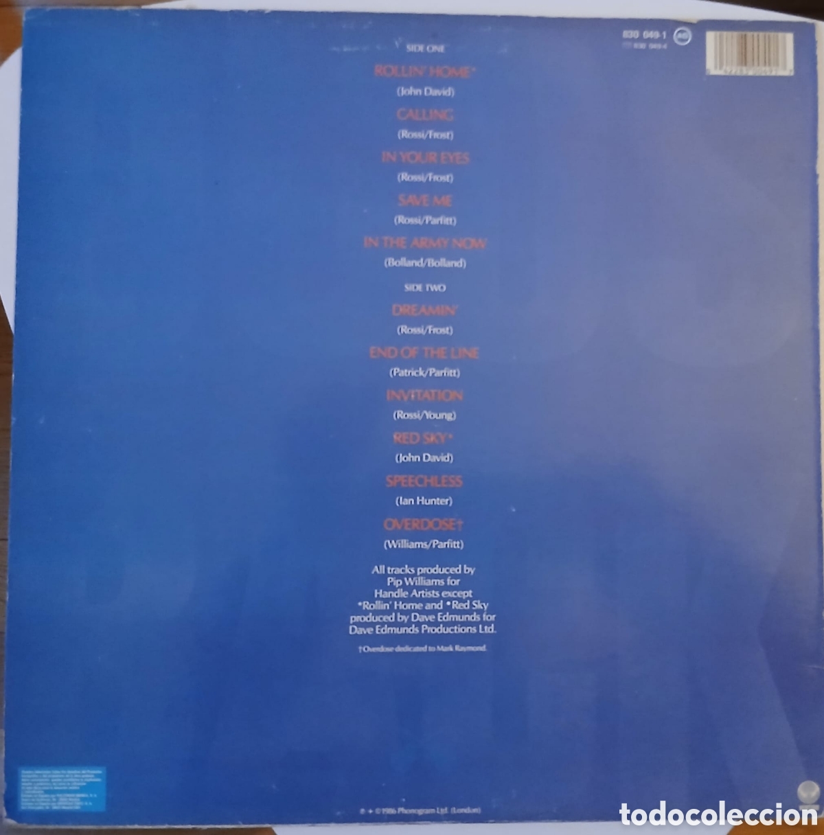 Discos de vinilo: STATUS QUO : IN THE ARMY NOW . Lp , vinilo. - Foto 2