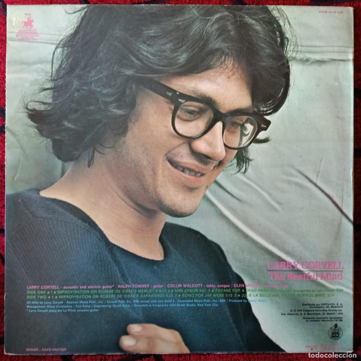 Discos de vinilo: LARRY CORYELL ** The Restful Mind ** VINILO LP 1976 - Foto 2