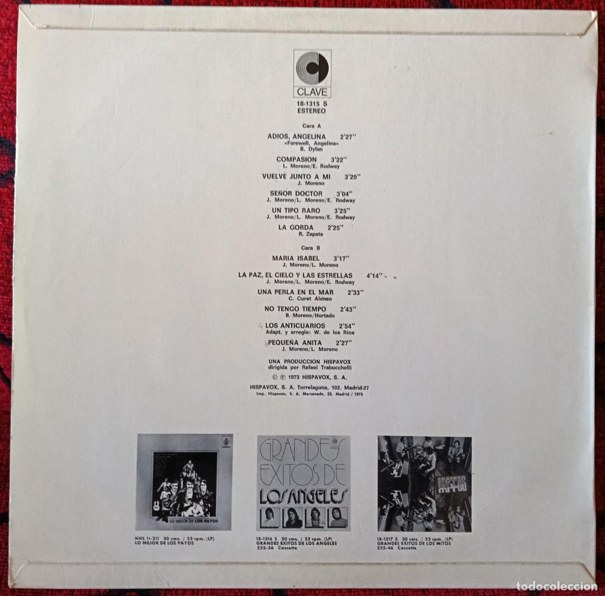 Discos de vinilo: LOS PAYOS ** Grandes Exitos De Los Payos ** VINILO LP 1973 - Foto 2