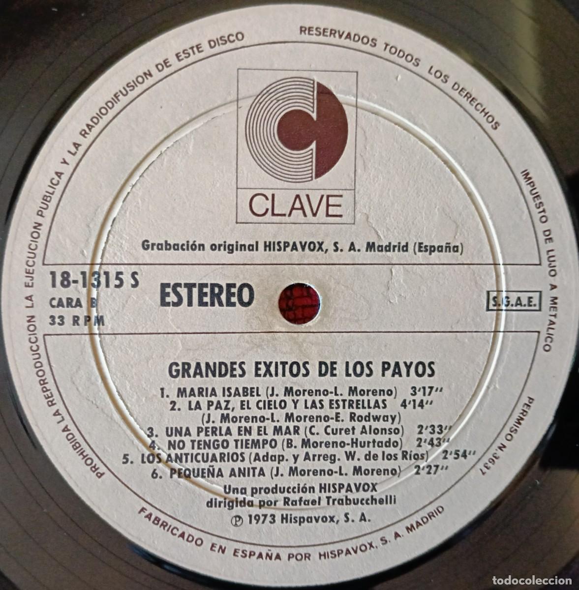 Discos de vinilo: LOS PAYOS ** Grandes Exitos De Los Payos ** VINILO LP 1973 - Foto 4