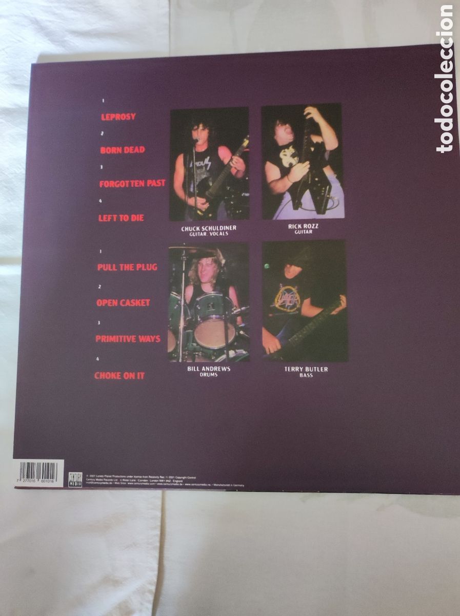 Discos de vinilo: DEATH - LEPROSY (RE-2001) - Foto 2