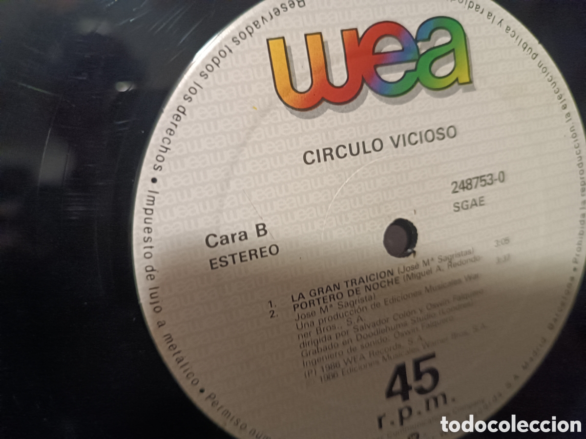 Discos de vinilo: Circulo vicioso Portero de noche - Foto 3