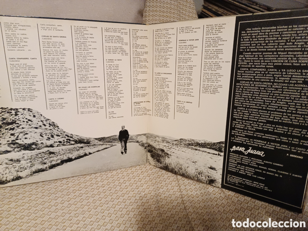Discos de vinilo: Labordeta Tiempo de Espera - Foto 3