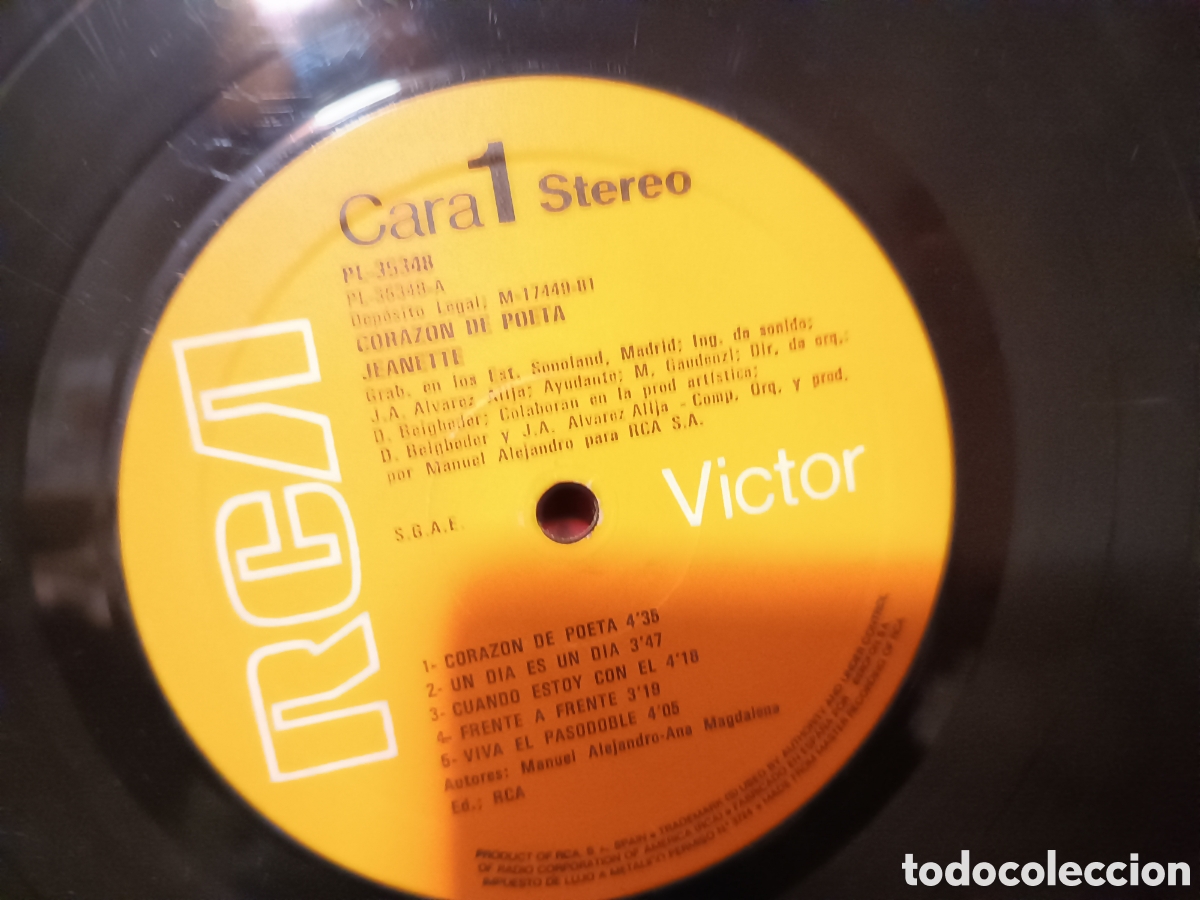Discos de vinilo: Jeanette Coraz&oacute;n de Poeta... - Foto 3