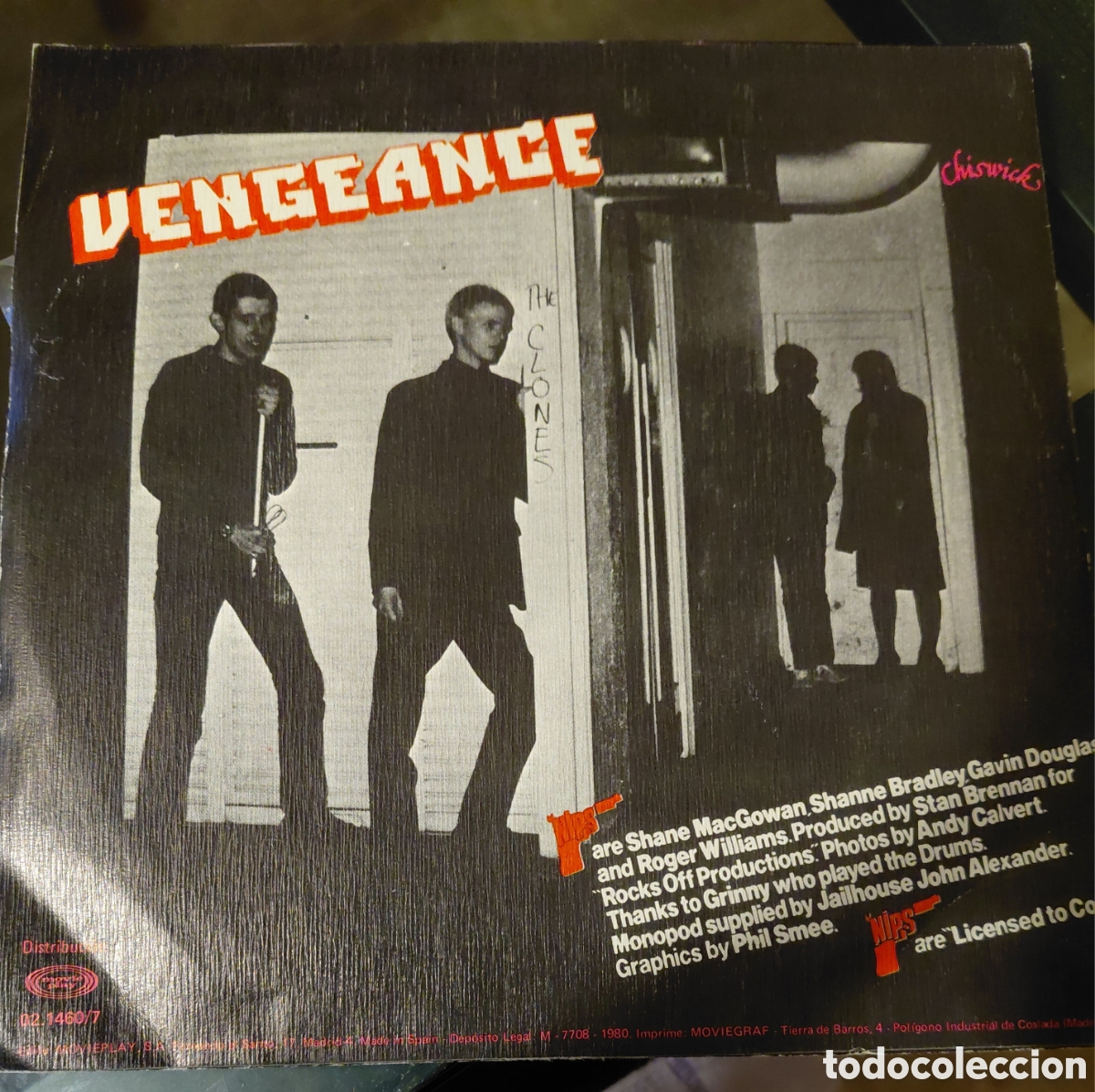Discos de vinilo: SINGLE THE NIPS -GABRIEL -VENGEANCE- CHISWICK -1980 - Foto 3