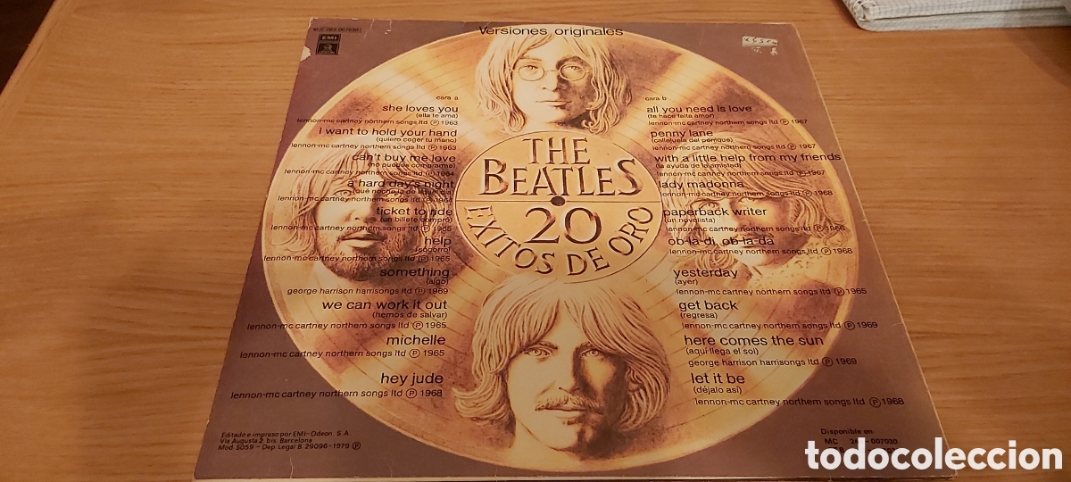 Discos de vinilo: B-LP THE BEATLES 20 EXITOS DE ORO - Foto 2