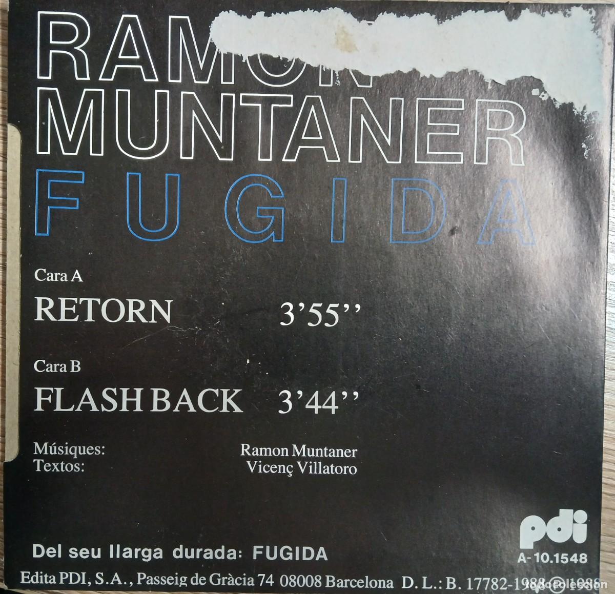 Discos de vinilo: DISCO VINILO SINGLE RAMON MUNTANER (FUGIDA) - Foto 2