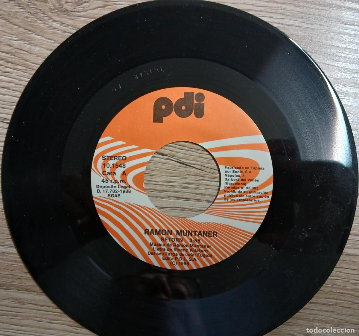 Discos de vinilo: DISCO VINILO SINGLE RAMON MUNTANER (FUGIDA) - Foto 4