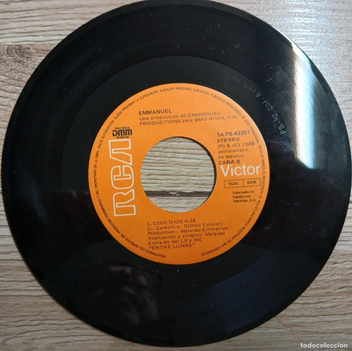 Discos de vinilo: DISCO VINILO SINGLE EMMANUEL (QUE SERA) - Foto 4