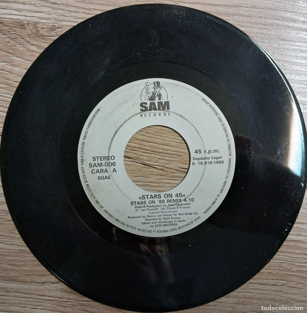 Discos de vinilo: DISCO VINILO SINGLE REMIX STARS ON 45 89 - Foto 3