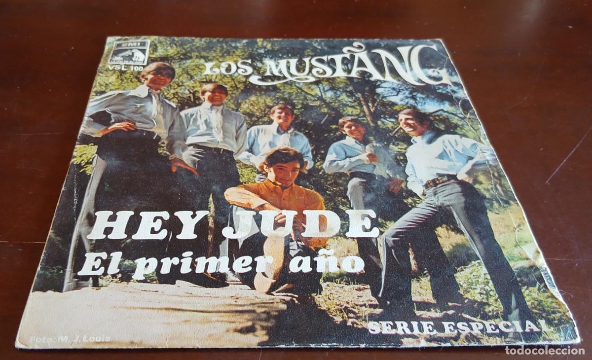 Discos de vinilo: LOS MUSTANG - HEY JUDE - SINGLE - 1968 - Foto 1