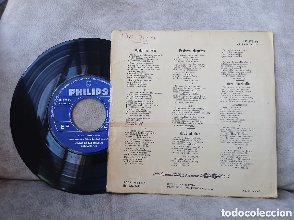 Discos de vinilo: Vinilo Coros de la Escuela Avemar&iacute;anas - Foto 2