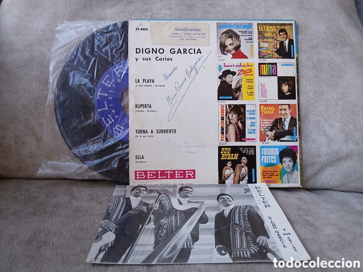 Discos de vinilo: Vinilo Digno Garc&iacute;a y sus Carios - Foto 2
