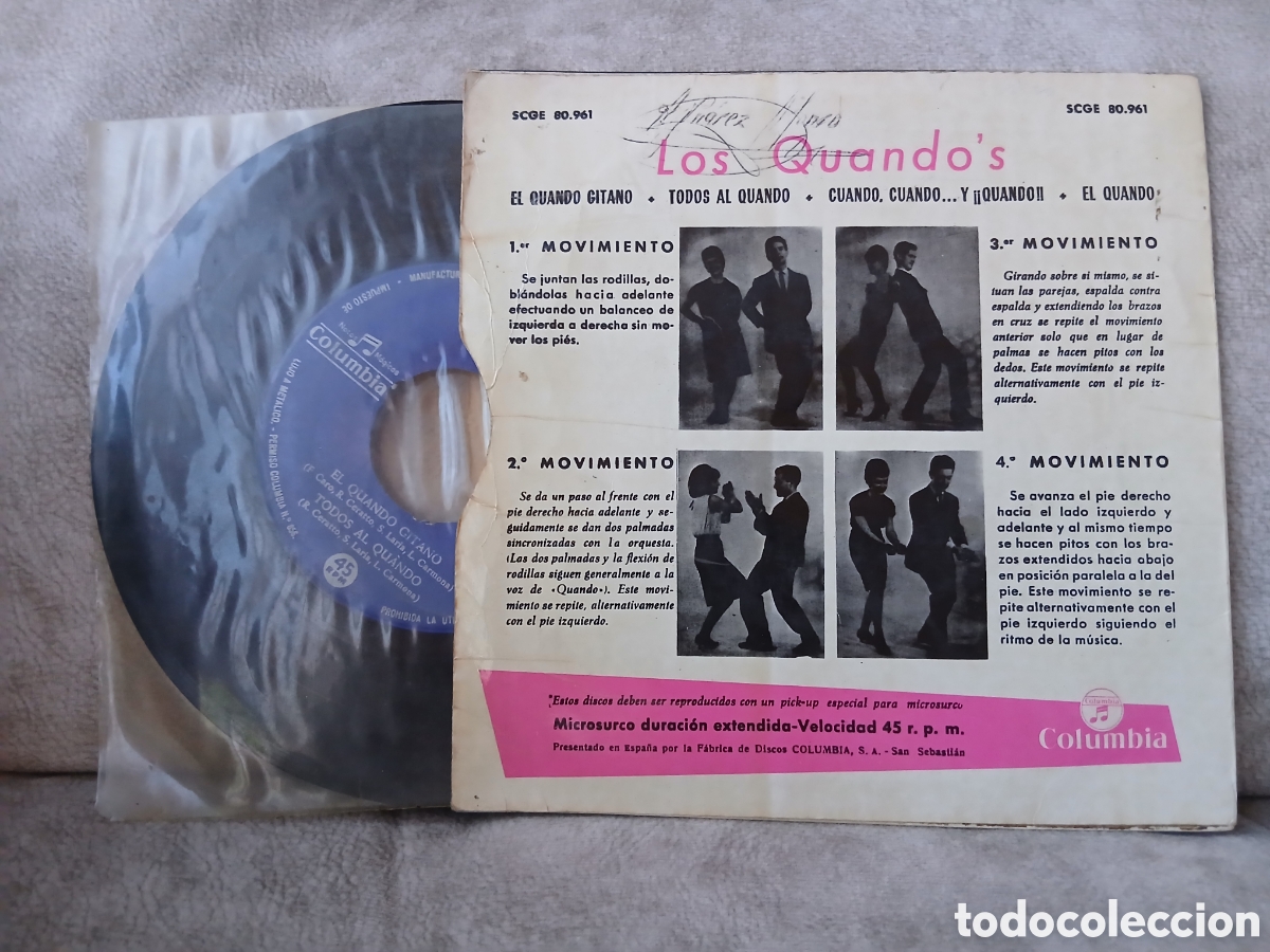 Discos de vinilo: Vinilo Los Cuandos -Columbia- - Foto 2