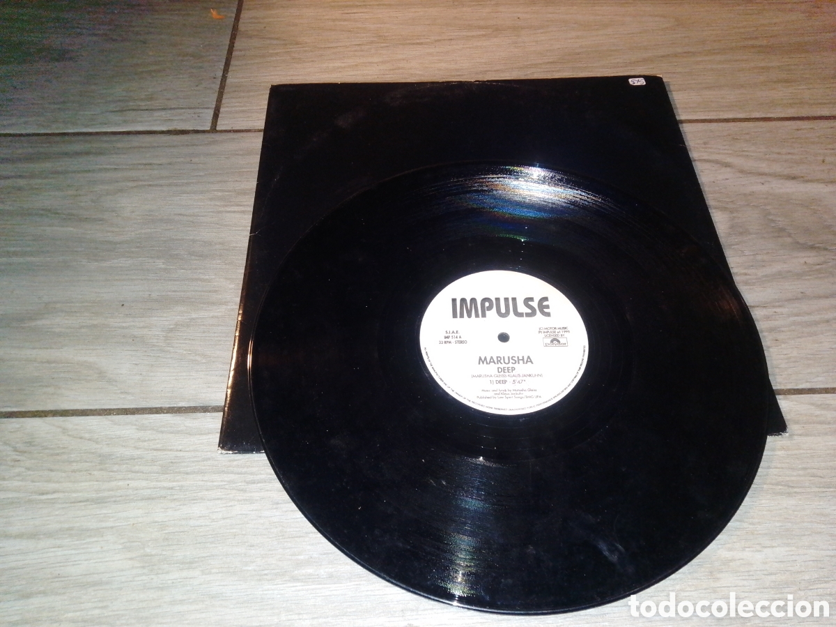 Discos de vinilo: MARUSHA - DEEP - MAXI - ITALIA - IMPULSE - PLS 575 - L - - Foto 1