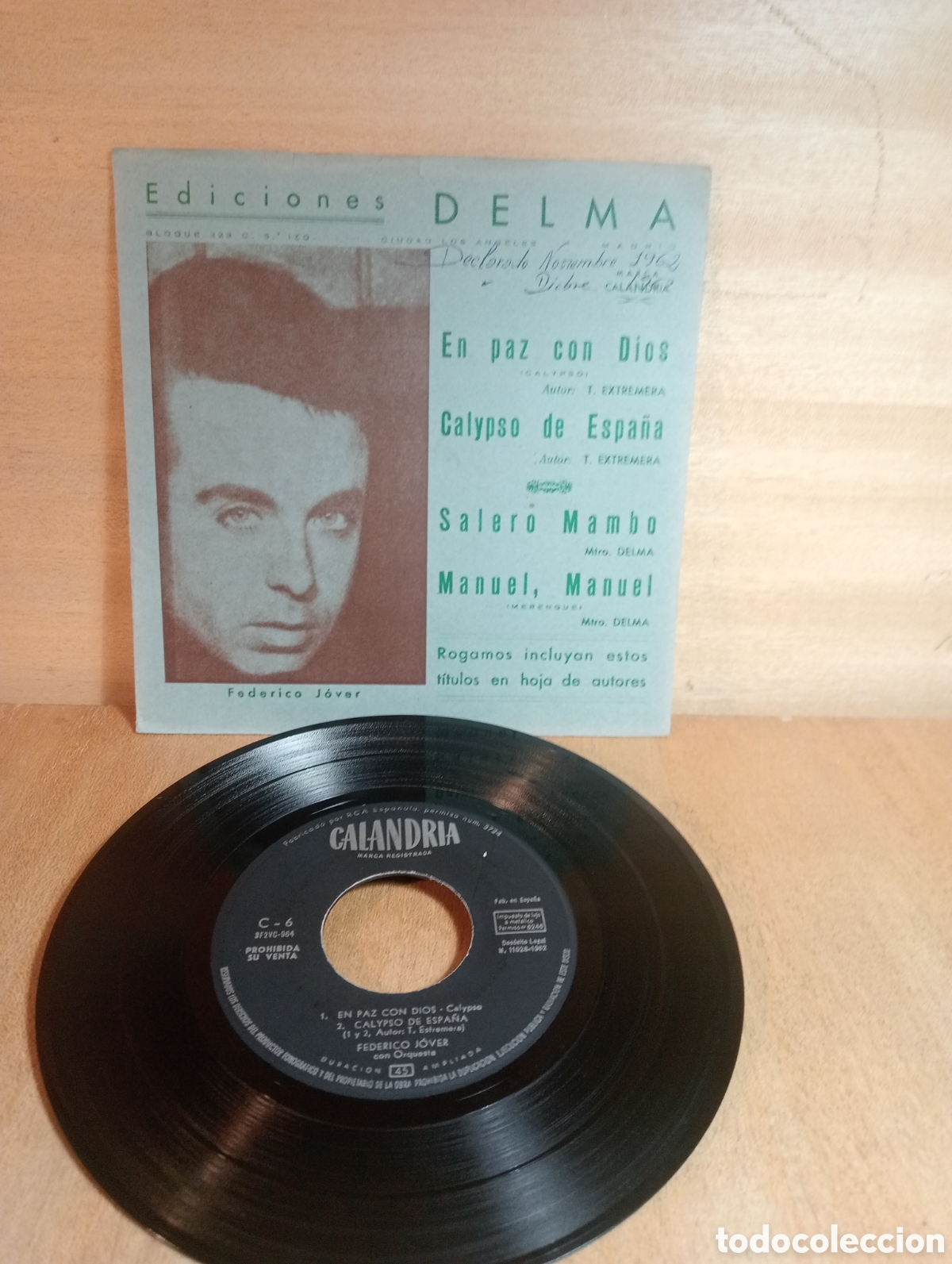 Discos de vinilo: Federico Jover. En paz con dios. Calypso de Espa&ntilde;a. Etc. - Foto 1