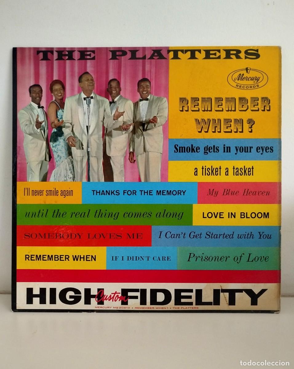 Discos de vinilo: The Platters (1959) Remember When? - 1&ordf; Edici&oacute;n USA - Foto 1